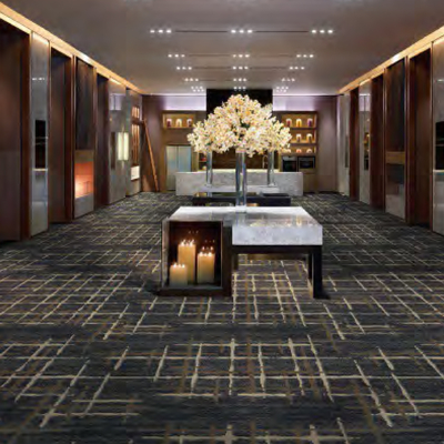 Custom Banquet Hall Woven Axminster Carpet Polypropylene Backing