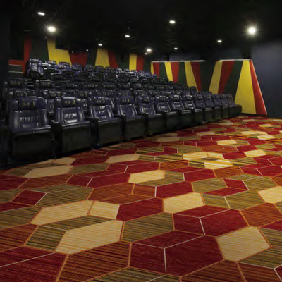 Custom Banquet Hall Woven Axminster Carpet Polypropylene Backing