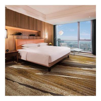 Cut Pile Luxury Hospitality Carpet Nylon Floral Print Carpet Roll For Hotel