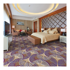 Purple Series With Flower And Circle Fan Elements Wilton Woven Carpet