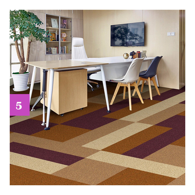 Colorful Plain Carpet Nylon Carpet Tile With Soft Backing For Residential